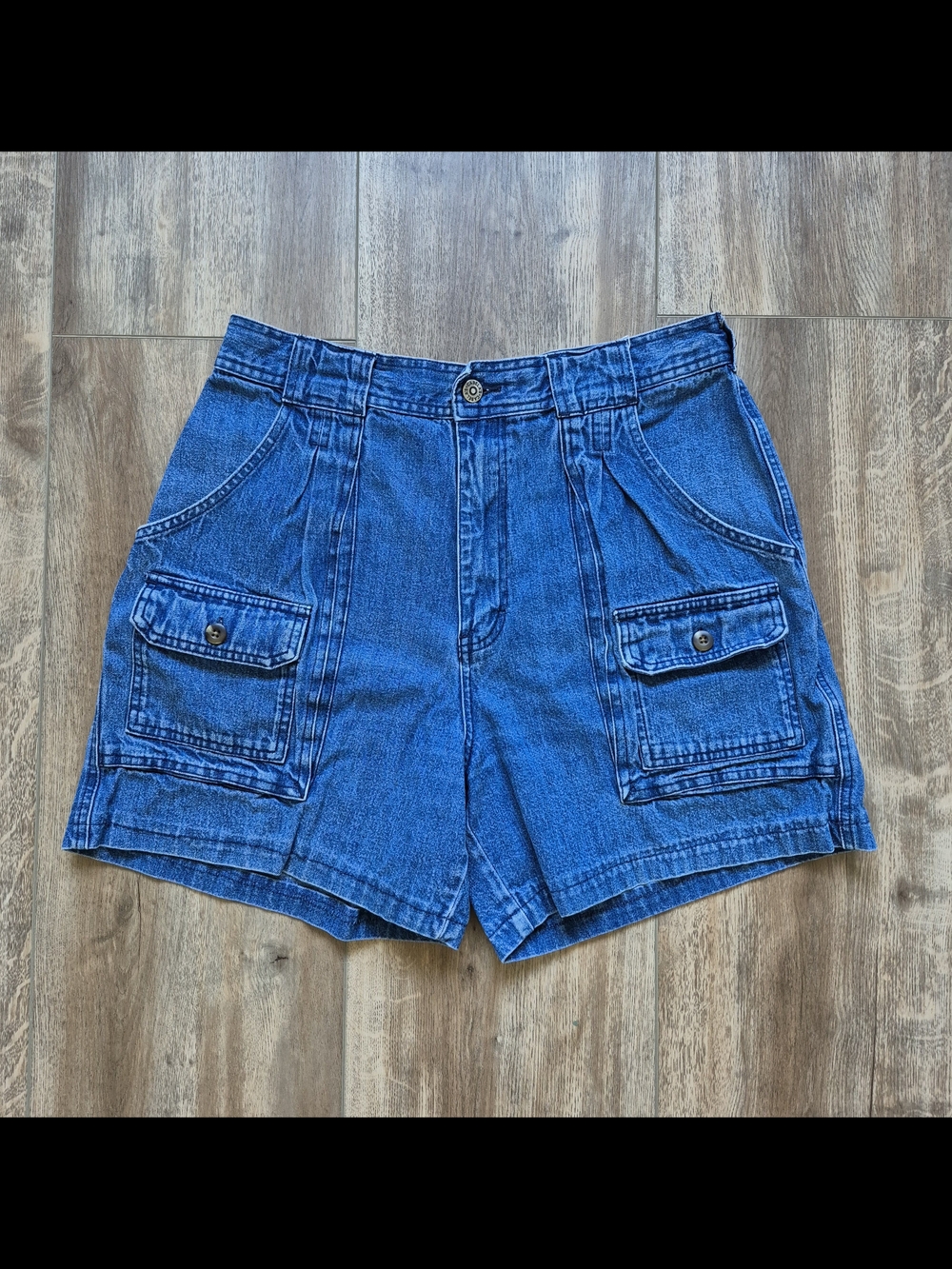 Cabela's 7 Pocket Hiker Women's Blue Denim Utility Shorts Gorpcore